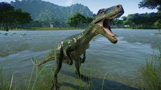 HERRERASAURUS ALL SKINS VS INDORAPTORIGUANODONPROCERATOSAURUS JURASSIC WORLD EVOLUTION [upl. by Resa]