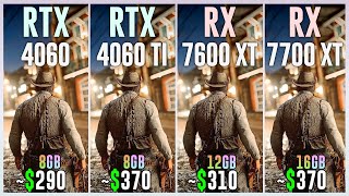 RTX 4060 vs RTX 4060 TI vs RX 7600 XT vs RX 7700 XT  Test in 25 Games [upl. by Hillel75]