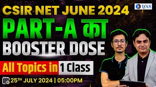 CSIR NET June 2024 Part A  All Topics in One Class  IFAS [upl. by Saoj136]