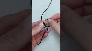 Instructions for tying a ring into a necklace using a straw diy crafts necklace [upl. by Burt]