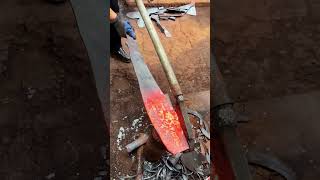 Large wood knife making process [upl. by Niatirb]