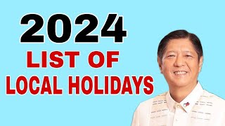 LIST OF HOLIDAYS 2024 [upl. by Lorene]