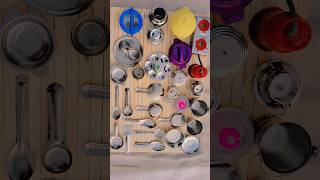 Mini Steel kitchen setbeautiful Steel kitchen setYouTube searchYouTube shortshortskitchen set [upl. by Eenerb477]