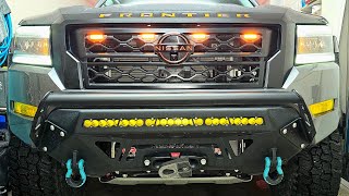 HOW TO INSTALL amp WIRE RAPTOR LIGHTS ON ANY 2022 NISSAN FRONTIER [upl. by Ogilvie]