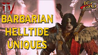 BARBARIAN HELLTIDE  Sacred Unique Farming  gameplay Diablo 4 [upl. by Melisa]