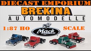 187 HO Scale Brekina Mack RS 700 Model Trucks [upl. by Rehpatsirhc]