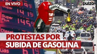 Protesta por subida en precio de la gasolina y posible aumento en ACPM conductores se quejan Pulzo [upl. by Wershba]