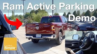 How To Use RAM Active Parking Assist  Hands Free Parking [upl. by Shaeffer]