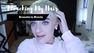 BLEACHING MY HAIR  BROWN TO BLONDE [upl. by Alya]