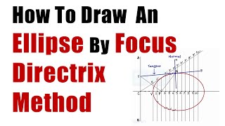 How To Draw An Ellipse By Focus Directrix Method  Engineering Curves  Engineering Drawing [upl. by Delorenzo]