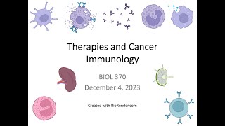 Immunology Fall 2023 Lecture 33 Immunotherapy and Cancer Immunology [upl. by Ikkir]