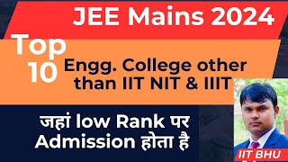 Jee mains 2024 Top 10 University other than IIT NIT amp IIIT best placement private engg colleges [upl. by Witcher]