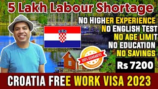 Move to Croatia Without Paying Money 💰  Free Work Visa 2023  Jobs in Croatia [upl. by Airetnuhs]