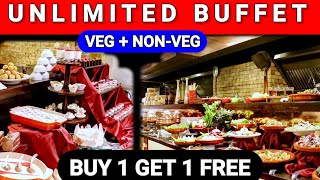 Unlimited Veg  NonVeg Buffet all days  Offer  Buy 1 Get 1 Free  Global buffet Svenska Hotel [upl. by Vander]