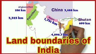 Land boundaries of India [upl. by Rusticus]