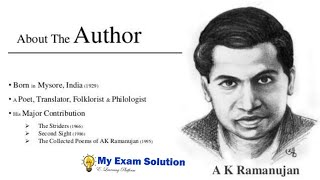 AK Ramanujan Hindi  Great Poet of India [upl. by Anaidni945]