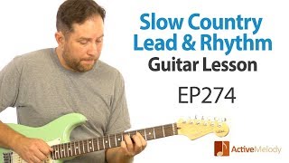 Learn several classic country guitar licks in this slow and easy country guitar lesson  EP274 [upl. by Idelle163]