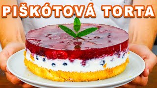 Ovocná piškótová torta  Viktor Nagy  recepty [upl. by Noonberg803]