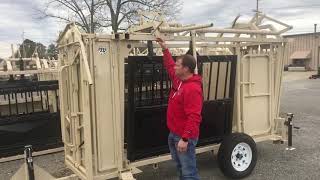 CampB Hereford Mobile Squeeze Chute wPalp Cage [upl. by Atem732]