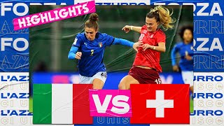 Highlights ItaliaSvizzera 12  Femminile 26 novembre 2021 [upl. by Attelrahc]