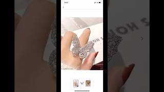 Diy Butterfly Ring 🦋 Homemade FingerRing shorts viral diy aesthetic craftideas trending [upl. by Nicky]