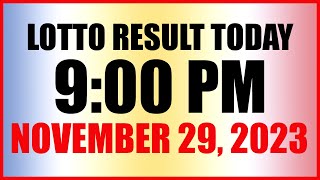 Lotto Result Today 9pm Draw November 29 2023 Swertres Ez2 Pcso [upl. by Eehc]