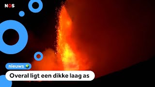 Vulkaan Etna spuwde lava en dat zag er spectaculair uit [upl. by Andra]