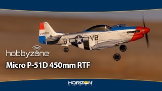 HobbyZone P51D Mustang 450mm RTF Trainer Airplane [upl. by Kryska]