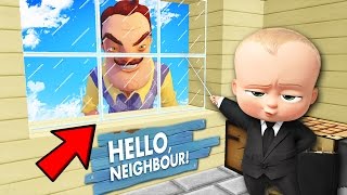 UN JEFE EN PAÑALES VS EL VECINO DE HELLO NEIGHBOR  ESCONDITE MINECRAFT 15 [upl. by Yrtnahc]