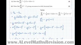 Summation of Series Standard Formulae Yr1 EdexcelYr2 OCR and MEI Further Pure Core [upl. by Samohtnhoj]