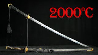 Forging Worlds SHARPEST DuoKatana under 2000℃ with 240 Layers of Damascus Steel  HammerForge [upl. by Ydollem]