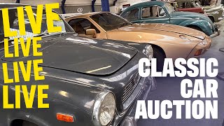 LIVE CLASSIC CAR AUCTION Anglia Car Auctions April 2024 sale  Day One [upl. by Frederiksen]