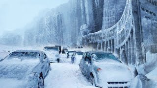 UK Turns to ice Cars and buildings frozen Blizzard in Cumbria [upl. by Rats]