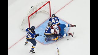 Blues’ Jordan Binnington throws water bottle at Nazem Kadri after likely seriesending injury [upl. by Valley389]