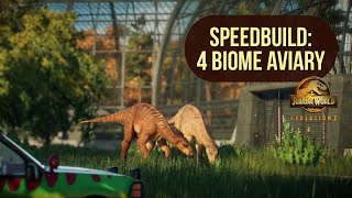 FOUR BIOME MASSIVE AVIARY SPEEDBUILD  Jurassic World Evolution 2 [upl. by Nnyrb806]