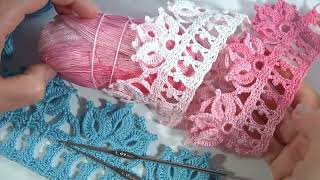 Magic Lace Beautiful Original RibbonStep By Step How to Crochet TutorialAuthors Design [upl. by Nylhtiak]