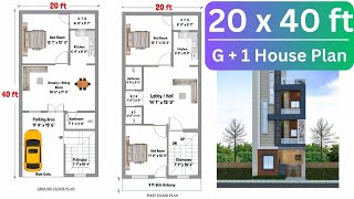 20x40 House Plan  20x40 House Design  20x40 ft 3D Design  20x40 East facing House Plan [upl. by Alleirbag]