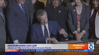 California Gov Newsom signs controversial legislation aimed at curbing gas prices [upl. by Ait]