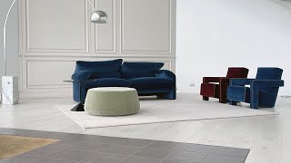 Maralunga Maxi Sofa Blue fabric  CASSINA [upl. by Pan]