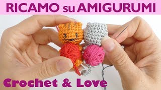 Tutorial  Come ricamare il musetto degli amigurumi [upl. by Darrey]