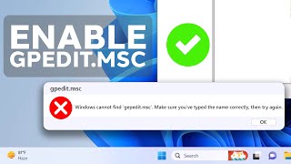 Enable gpeditmsc in Windows 11 using DISM Command [upl. by Noret857]