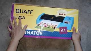 Quaff Laminator 320A A3  HOT and COLD Forward and Reverse function How to use Quaff Laminator A3 [upl. by Nilorac875]