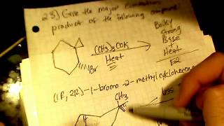 1R2R1bromo2methylcyclohexane E2 rxn w tButOk Ch7WPUG23 [upl. by Nortad]