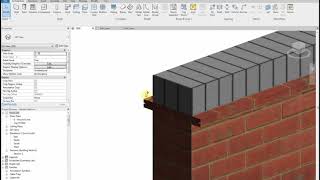 Revit Brick soldier course with tile crease [upl. by Zsuedat469]