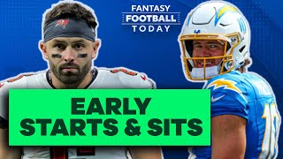 Early Week 12 Starts amp Sits Preview Mayfield Herbert Goff amp More  2024 Fantasy Football Advice [upl. by Eanrahs184]