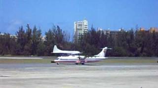 CONVAIR 640 RHOADES AVIATION TAKING OFF SAN JUAN INTL [upl. by Birdt]