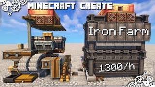 Minecraft Create Iron Farm  Schematic [upl. by Osei110]