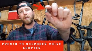 How to Use a Presta to Schrader Valve Adapter and Why Presta Is Better [upl. by Joacima264]