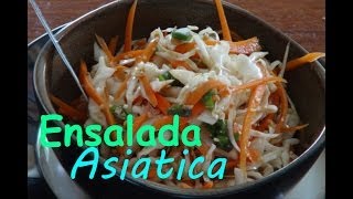 Ensalada de Repollo Asiatica  Receta Vegana [upl. by Rosemonde]