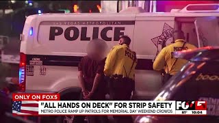 Las Vegas police bring ‘all hands on deck’ Strip presence for Memorial Day [upl. by Aicenert]